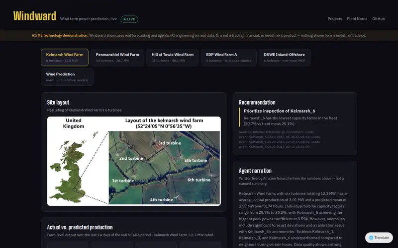 Wind Farm Power Prediction desktop preview